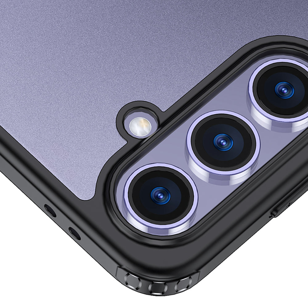 Galaxy S25 Plus Kılıf Kamera Korumalı Şeffaf Arka Yüzey Zore New Roll Kapak Siyah