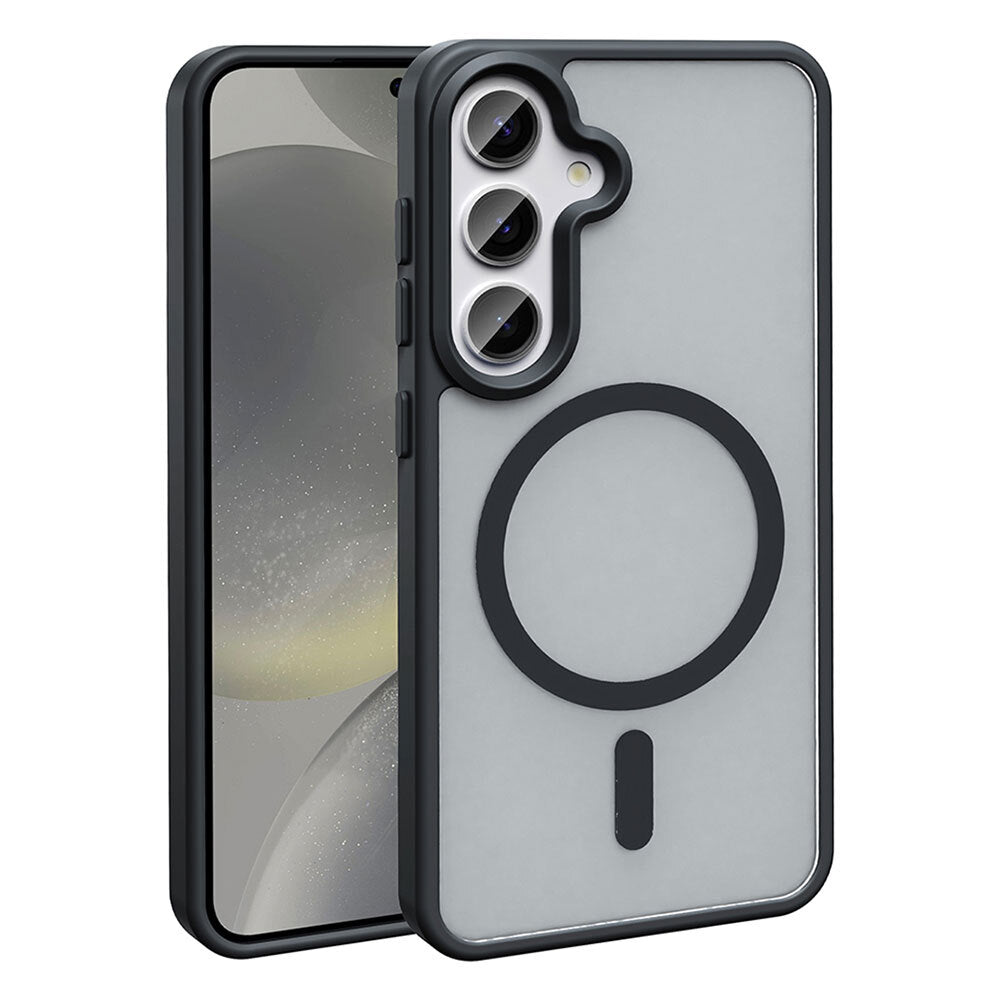 Galaxy S25 Plus Kılıf M-safe Şarj Özellikli Mat Arka Yüzey Zore Sio Kapak Bej