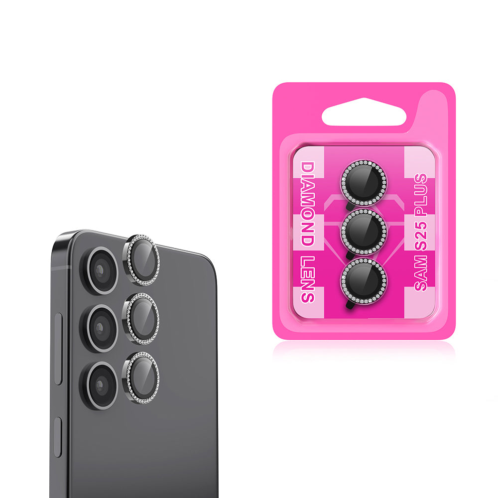 Galaxy S25 Plus Zore CL-06 Kamera Lens Koruyucu Siyah