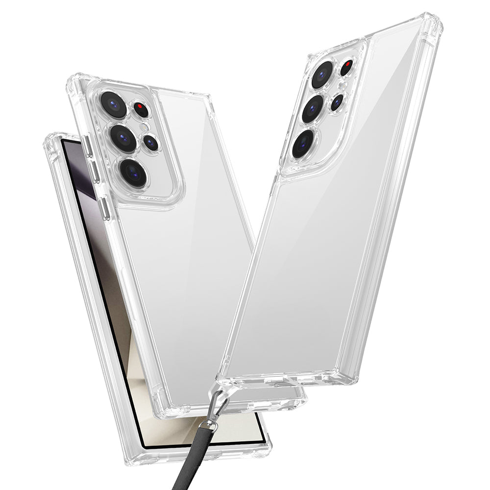 Galaxy S25 Ultra Kılıf Airbagli Takılabilir Askı Aparatlı Zore Snap Silikon Kapak Şeffaf