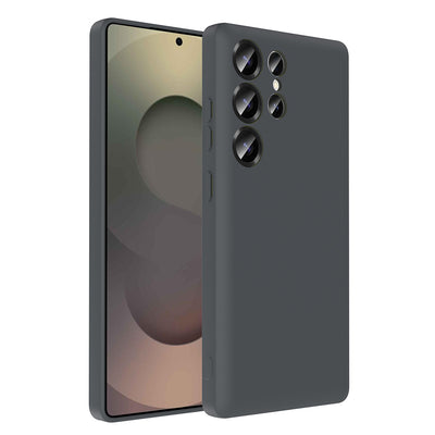 Galaxy S25 Ultra Kılıf Kamera Korumalı Kartlık Hazneli Zore Vitra Kapak Mürdüm