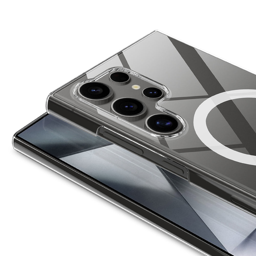 Galaxy S25 Ultra Kılıf Kamera Korumalı M-safe Sert PC Zore Porto Kapak Şeffaf