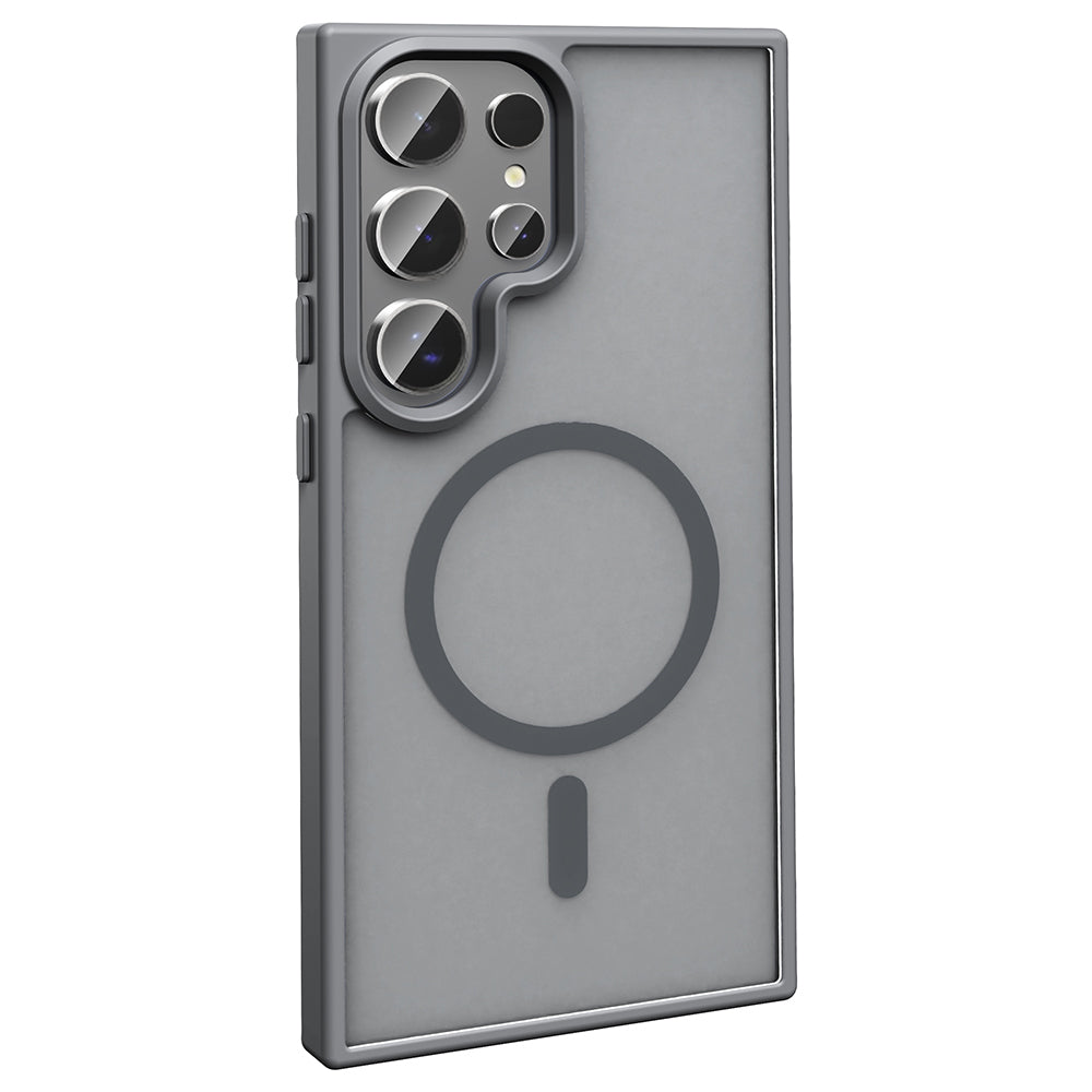 Galaxy S25 Ultra Kılıf M-safe Şarj Özellikli Mat Arka Yüzey Zore Sio Kapak Bej