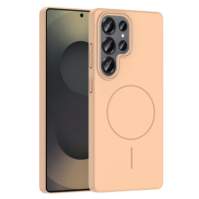 Galaxy S25 Ultra Kılıf M-safe Şarj Özellikli Zore Ruby Sert Kapak Siyah