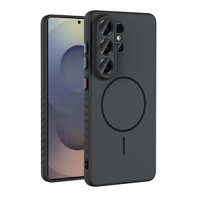 Galaxy S26 Ultra Kılıf M-safe Şarj Özellikli Zore Tea Kapak Gold