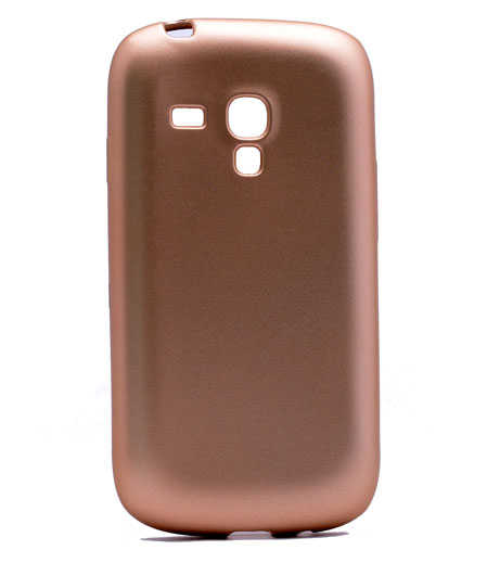 Galaxy S3 Mini Kılıf Zore Premier Silikon Kapak Gold