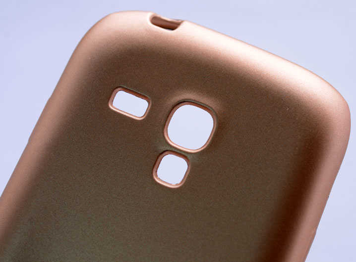 Galaxy S3 Mini Kılıf Zore Premier Silikon Kapak Gold