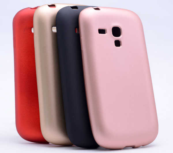 Galaxy S3 Mini Kılıf Zore Premier Silikon Kapak Gold