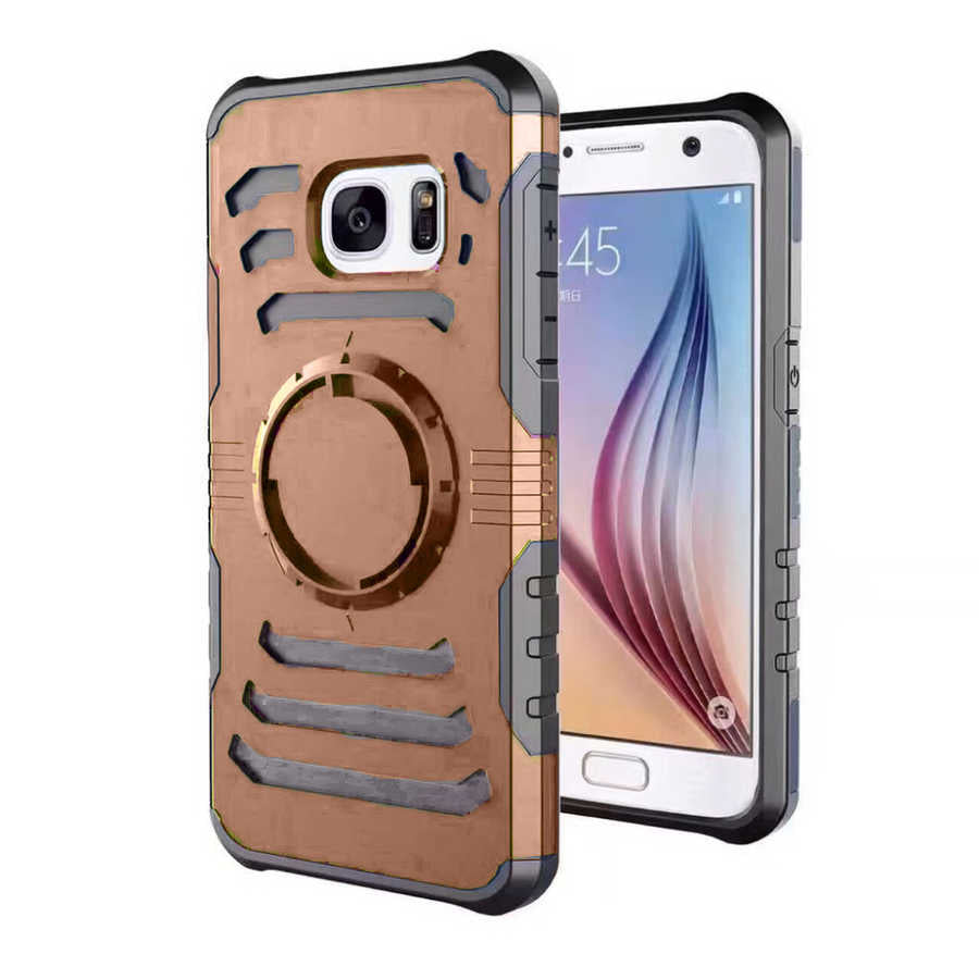 Galaxy S7 Edge Kılıf Zore 2 in 1 Kol Bandı Lacivert