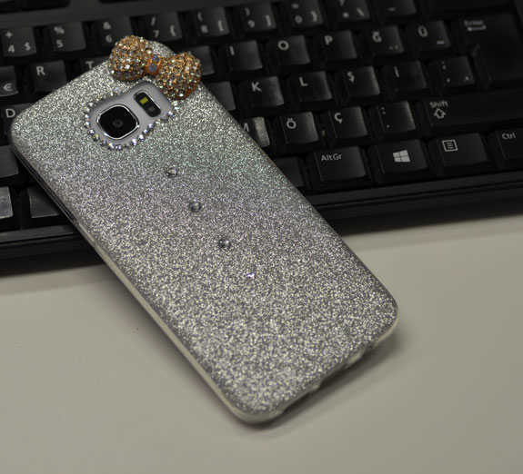 Galaxy S7 Edge Kılıf Zore Fiyonklu Silikon Gri