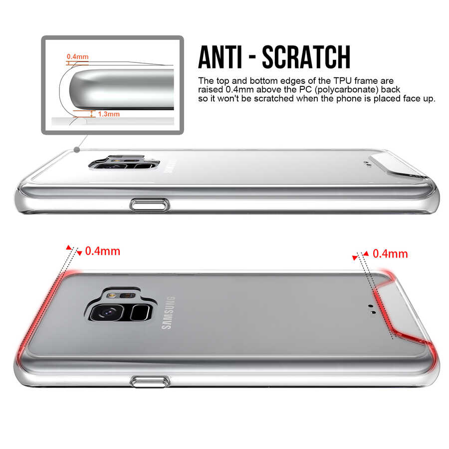 Galaxy S9 Kılıf Zore Gard Silikon Renksiz