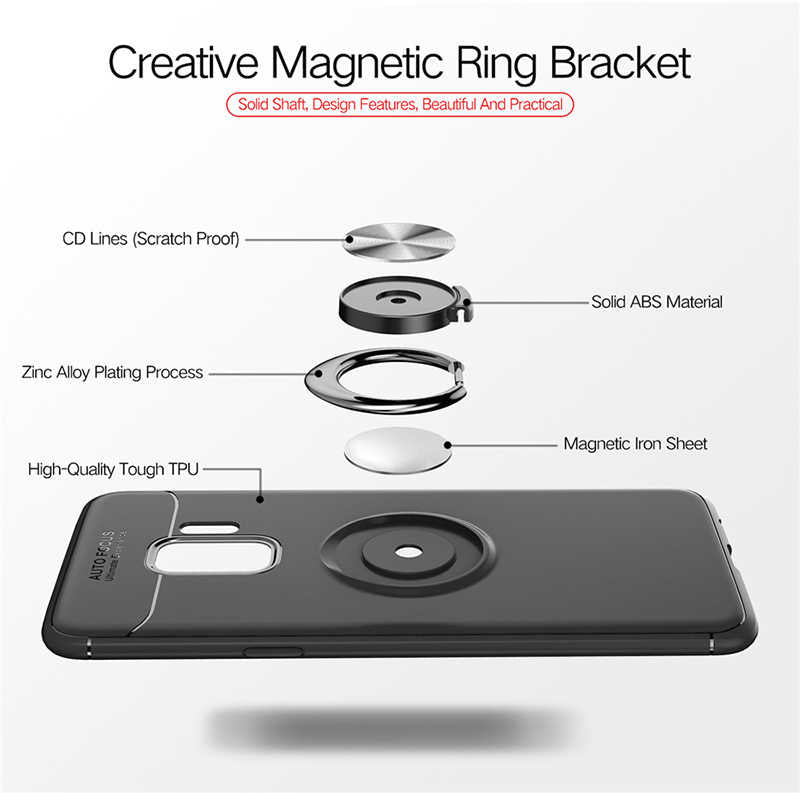 Galaxy S9 Plus Kılıf Zore Ravel Silikon Kapak Siyah-Rose Gold