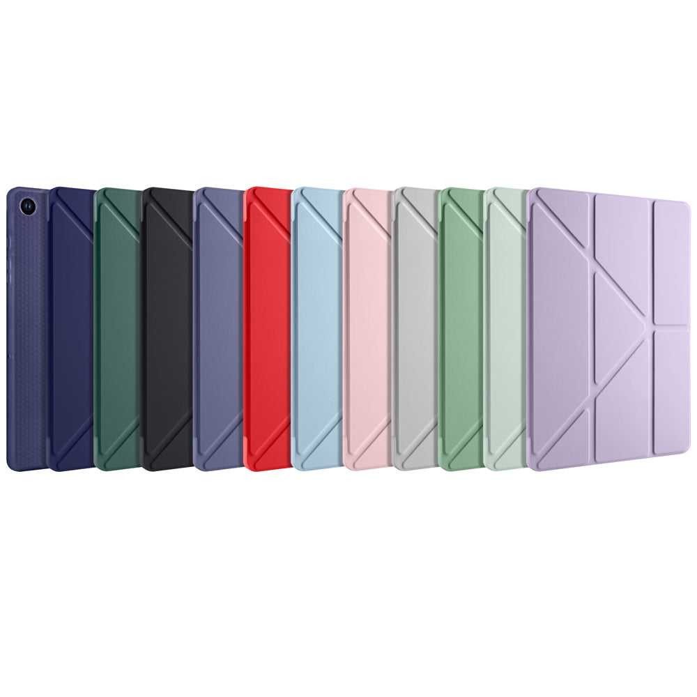 Galaxy Tab A9 Plus Kılıf Zore Tri Folding Kalem Bölmeli Standlı Kılıf Açık Yeşil
