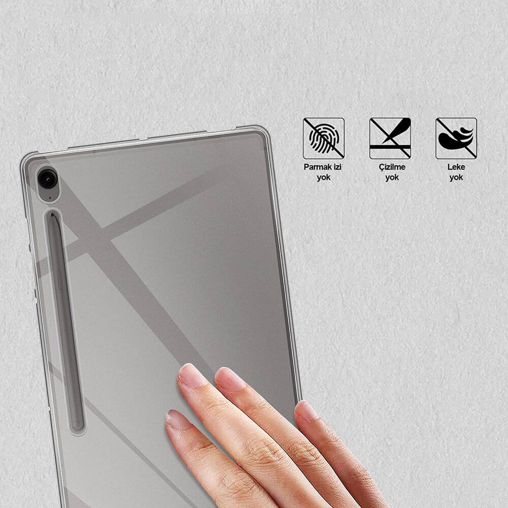 Galaxy Tab S10 FE Kılıf Zore Tablet Süper Silikon Kapak Renksiz