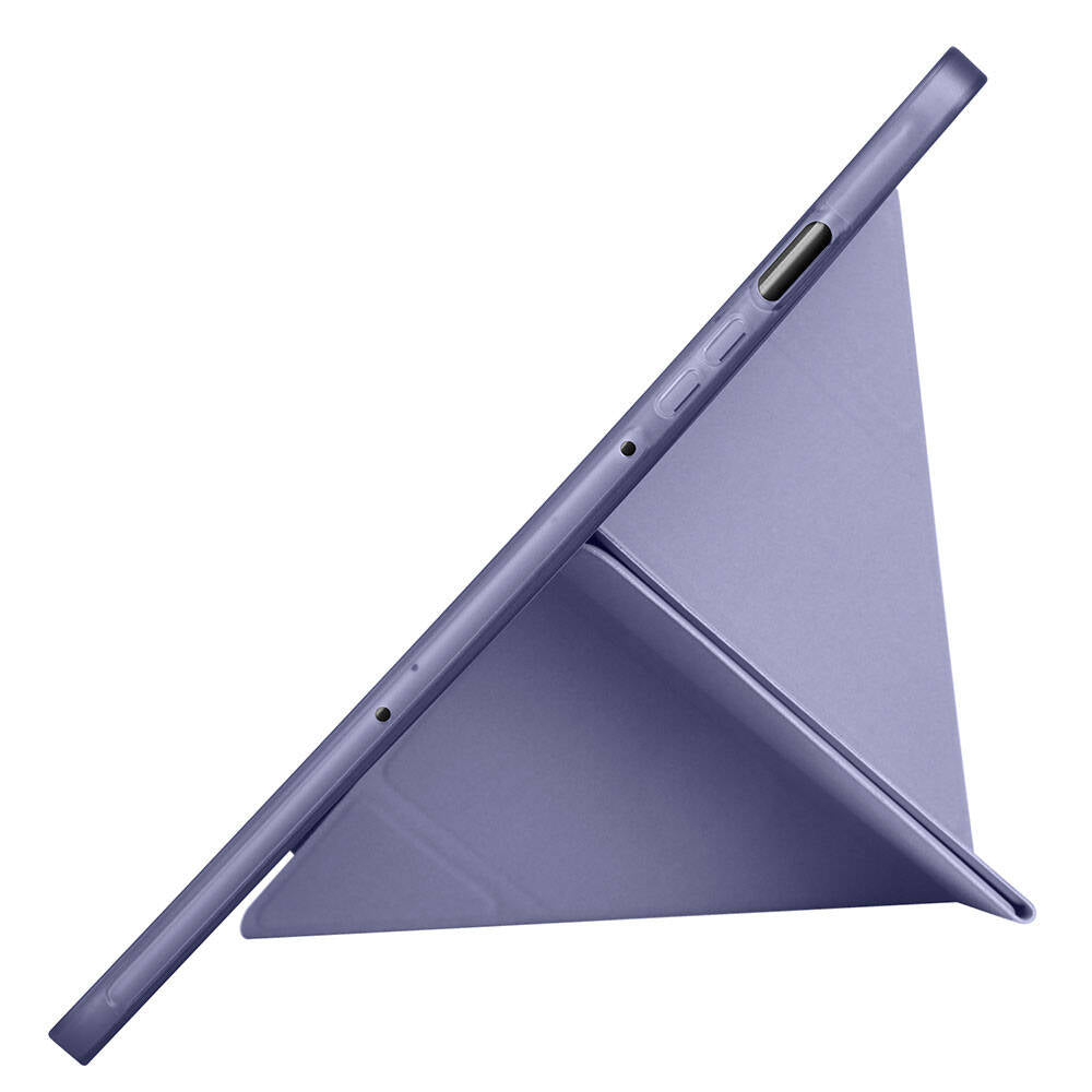 Galaxy Tab S10 FE Kılıf Zore Tri Folding Kalem Bölmeli Standlı Kılıf Lila