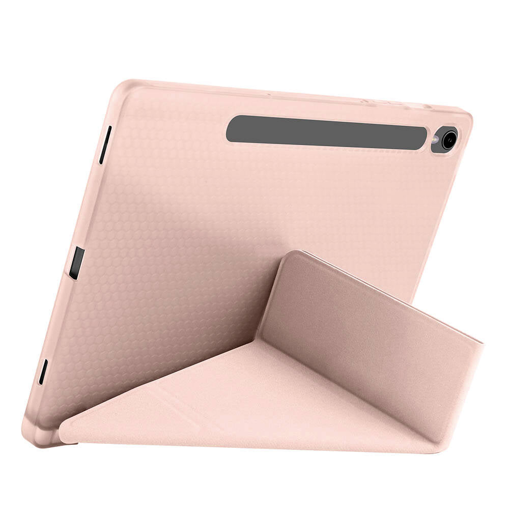Galaxy Tab S10 FE Kılıf Zore Tri Folding Kalem Bölmeli Standlı Kılıf Lila