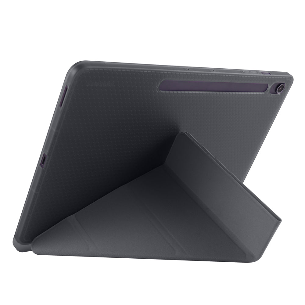 Galaxy Tab S10 FE Plus Kılıf Zore Tri Folding Kalem Bölmeli Standlı Kılıf Mavi