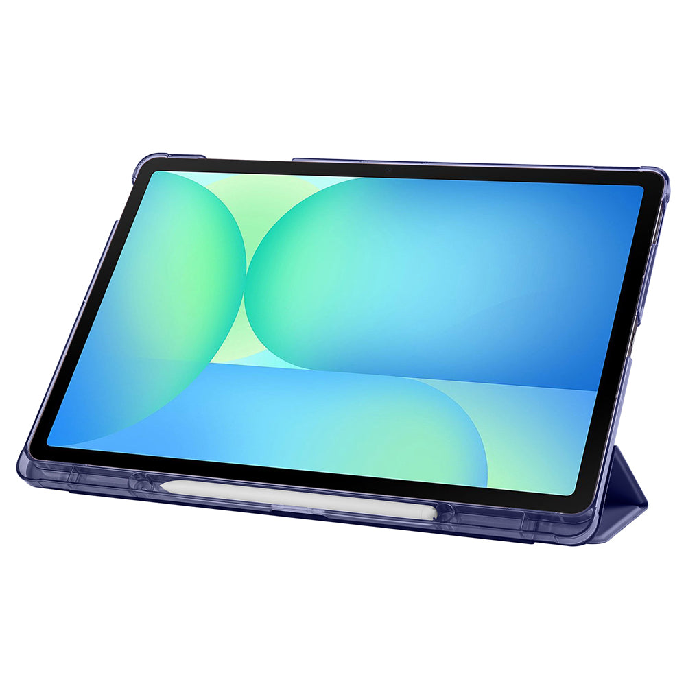Galaxy Tab S10 FE Plus Zore Smart Cover Kalem Bölmeli Standlı 1-1 Kılıf Siyah