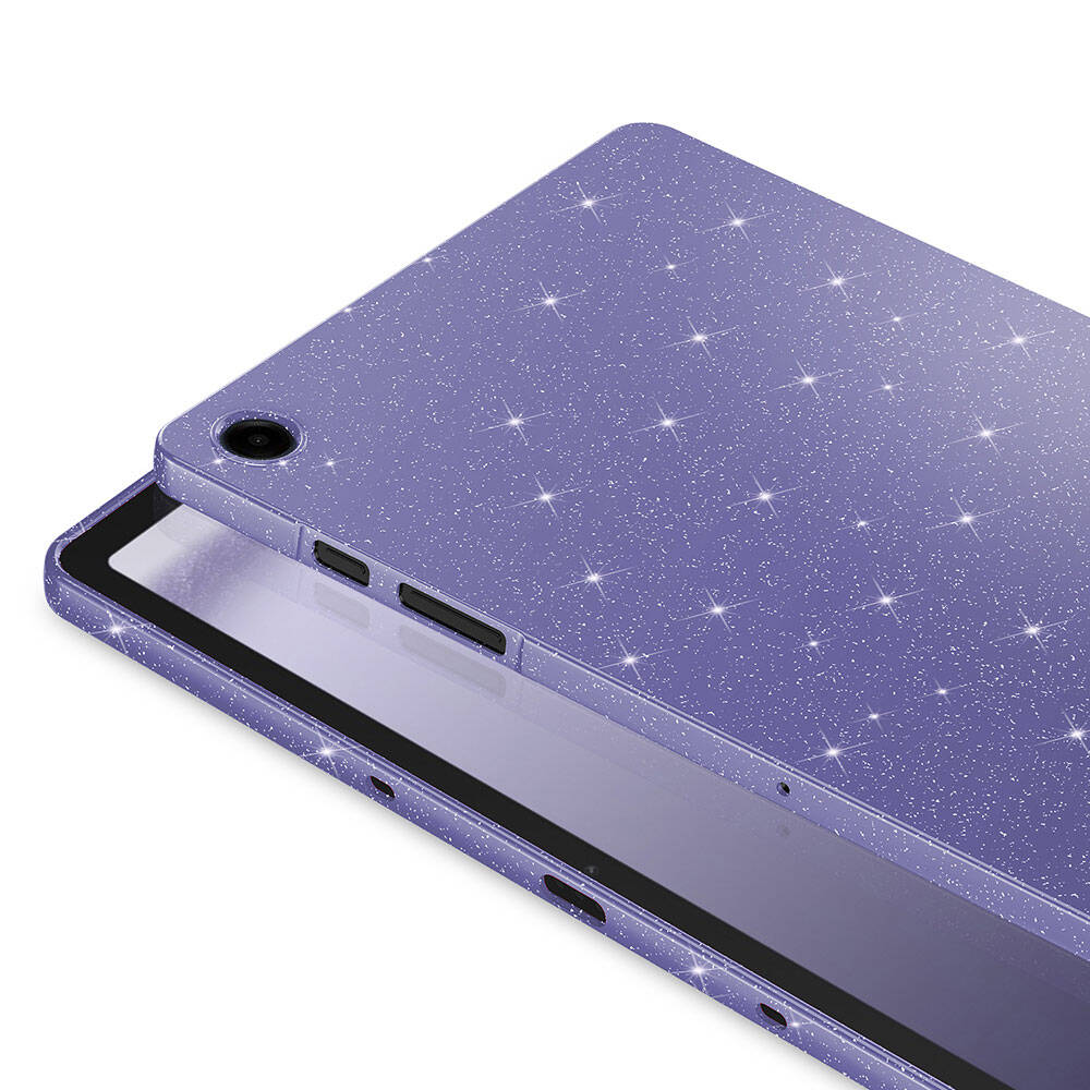 Galaxy Tab S10 FE Simli Parlak Görünümlü Zore Tablet Koton Kılıf Gümüş