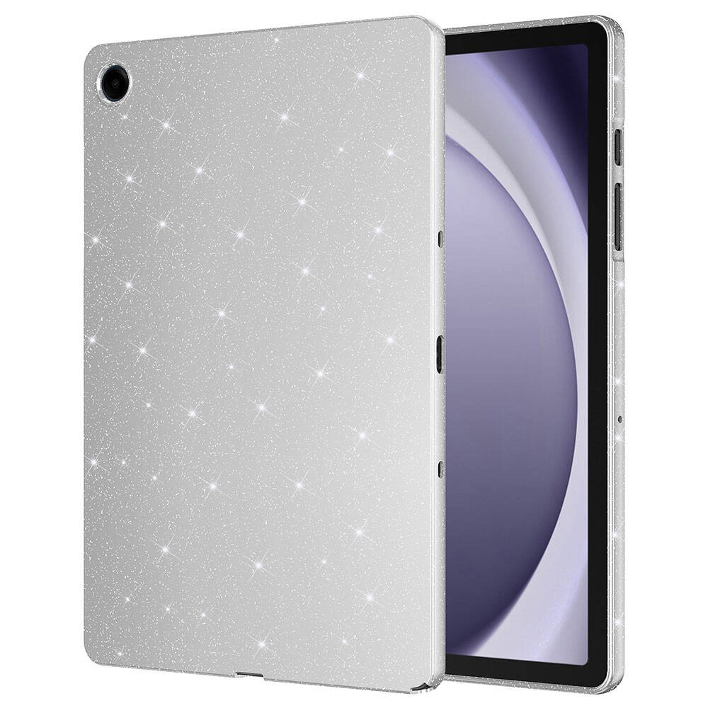 Galaxy Tab S10 FE Simli Parlak Görünümlü Zore Tablet Koton Kılıf Gümüş