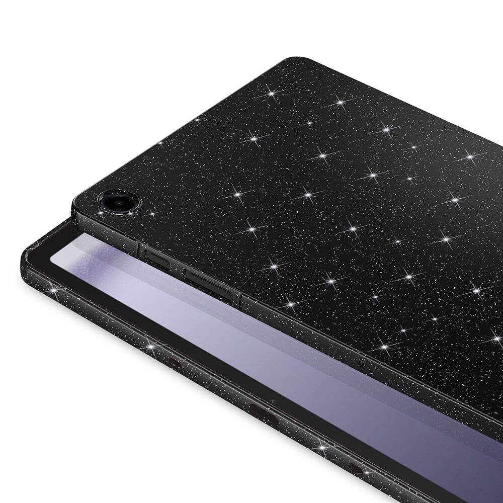 Galaxy Tab S10 FE Simli Parlak Görünümlü Zore Tablet Koton Kılıf Siyah