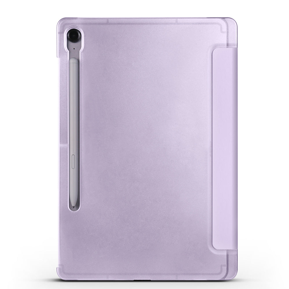 Galaxy Tab S10 FE Zore Smart Cover Kalem Bölmeli Standlı 1-1 Kılıf Petrol Mavi