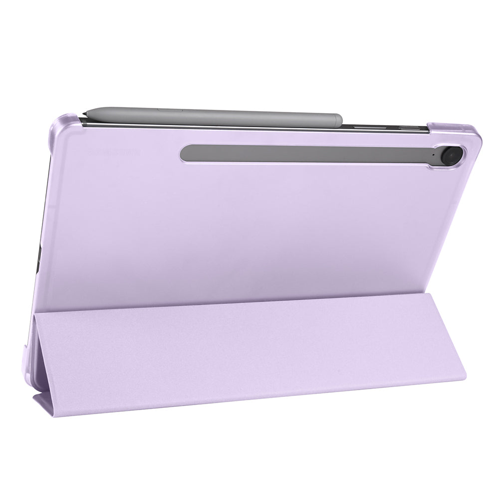 Galaxy Tab S10 FE Zore Smart Cover Kalem Bölmeli Standlı 1-1 Kılıf Petrol Mavi