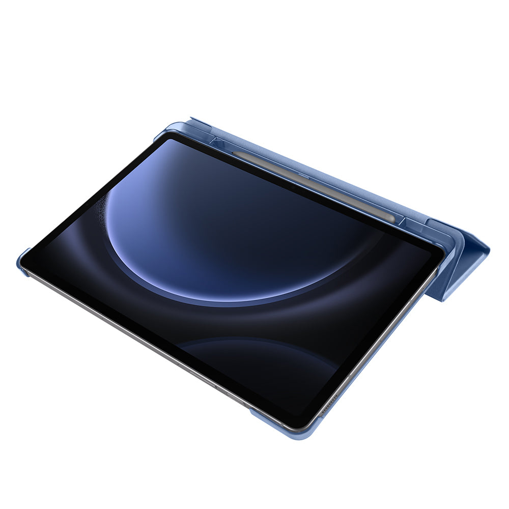 Galaxy Tab S10 FE Zore Smart Cover Kalem Bölmeli Standlı 1-1 Kılıf Lila