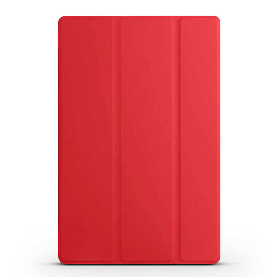Galaxy Tab S10 FE Zore Smart Cover Standlı 1-1 Kılıf Kırmızı
