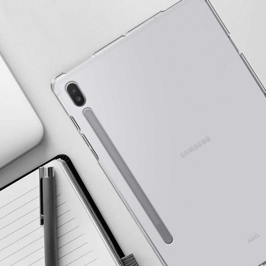 Galaxy Tab S7 Plus T970 Kılıf Zore Tablet Süper Silikon Kapak Renksiz