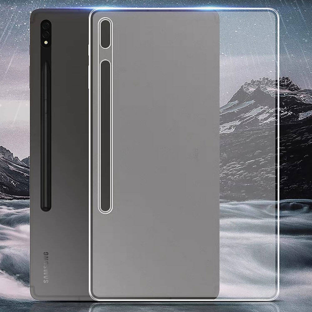 Galaxy Tab S8 Ultra SM-X900 Kılıf Zore Tablet Süper Silikon Kapak Renksiz
