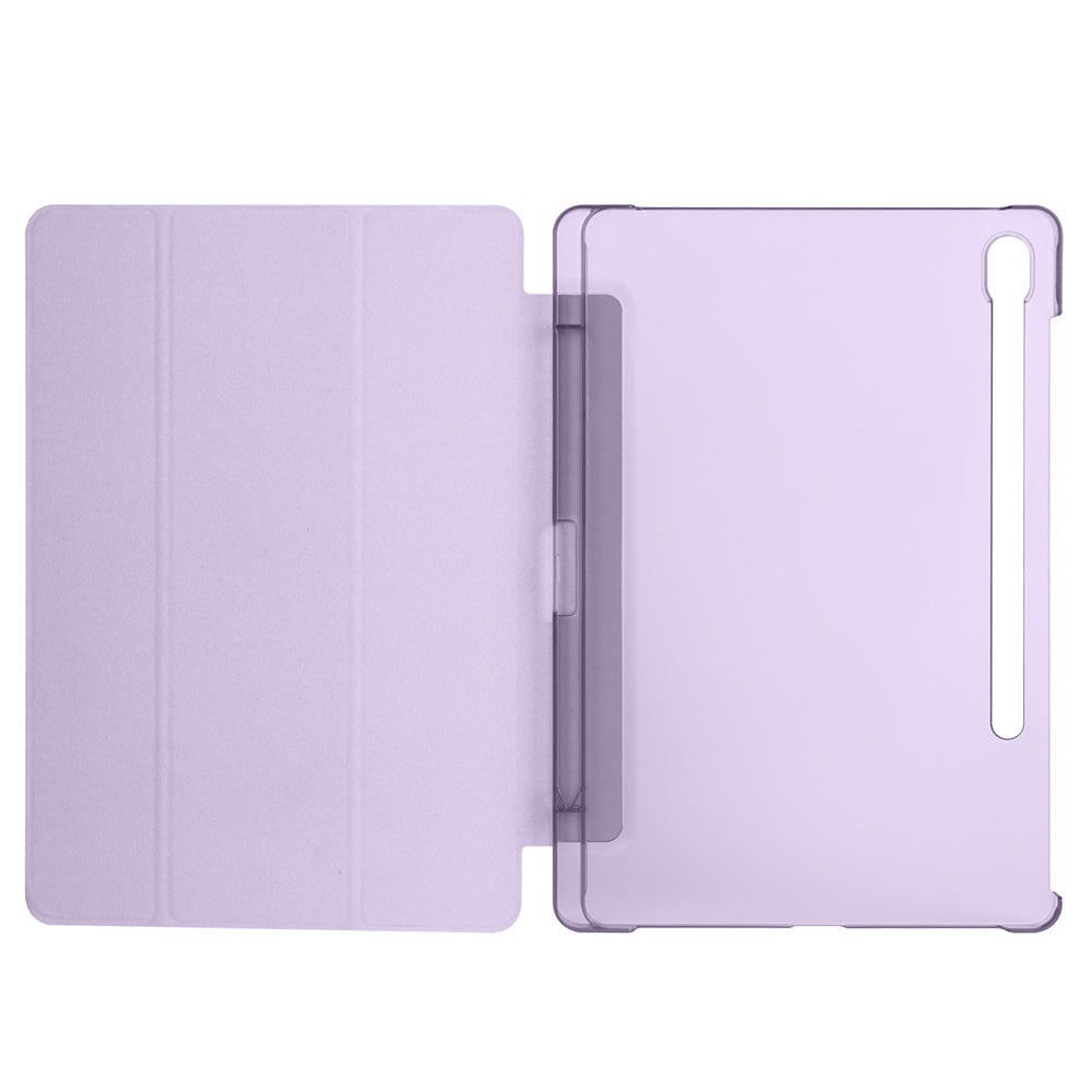 Galaxy Tab S9 FE Zore Smart Cover Kalem Bölmeli Standlı 1-1 Kılıf Lila
