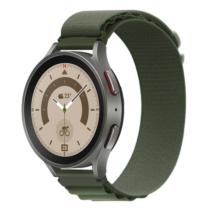 Galaxy Watch 42mm Zore KRD-74 20mm Hasır Kordon Siyah