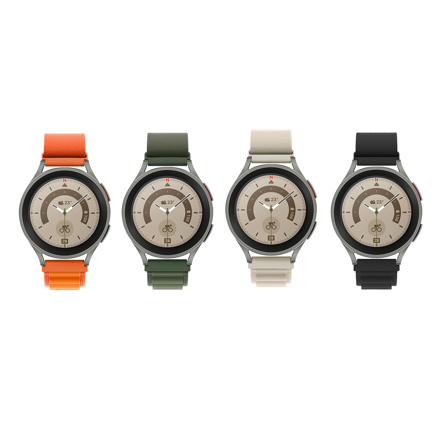 Galaxy Watch 46mm Zore KRD-74 22mm Hasır Kordon Beyaz