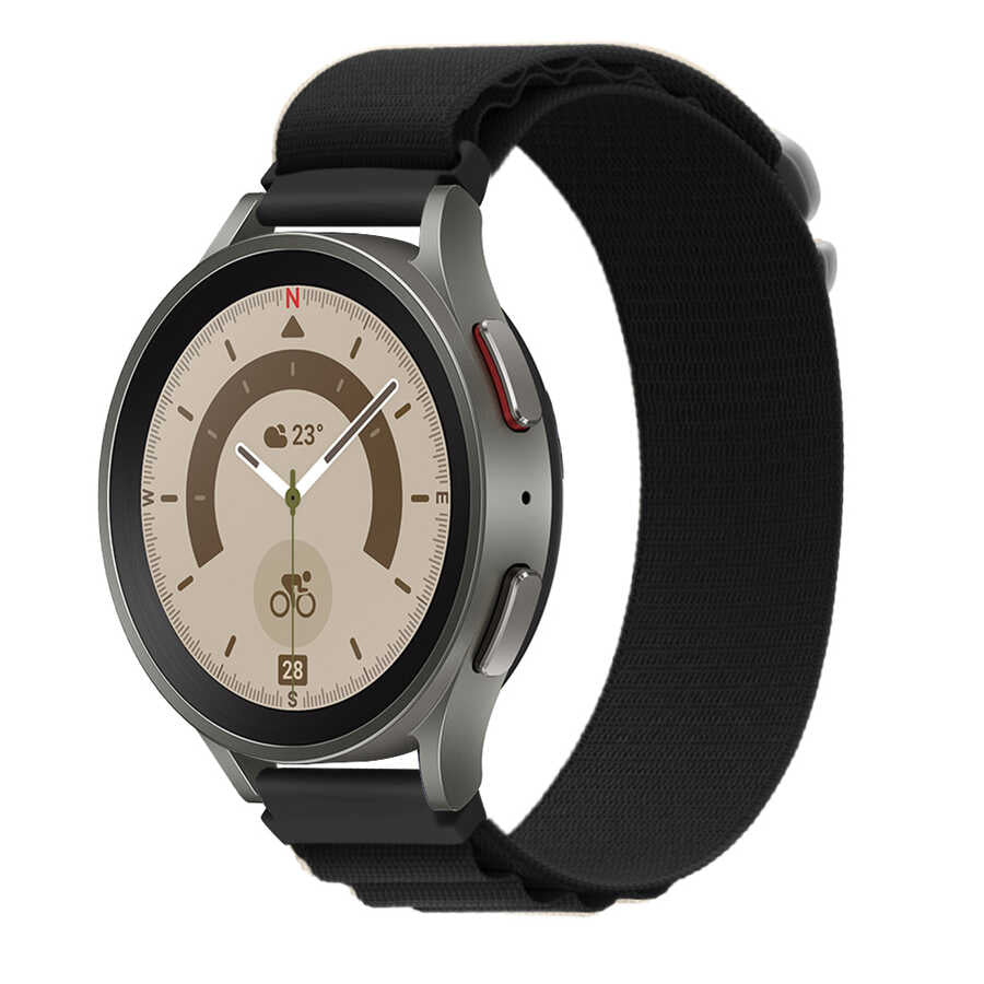 Galaxy Watch 46mm Zore KRD-74 22mm Hasır Kordon Beyaz