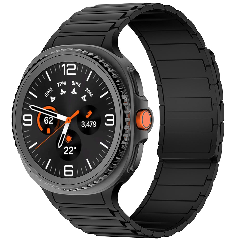 Galaxy Watch 8 Zore KRD-146 Silikon Kordon Strap Kayış Gri-Turuncu