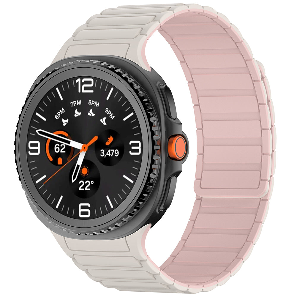 Galaxy Watch 8 Zore KRD-146 Silikon Kordon Strap Kayış Starlight-Turuncu