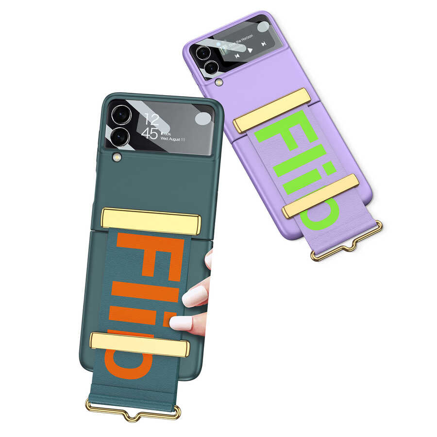Galaxy Z Flip 3 Kılıf Zore Flio Kıpta Kapak Pembe