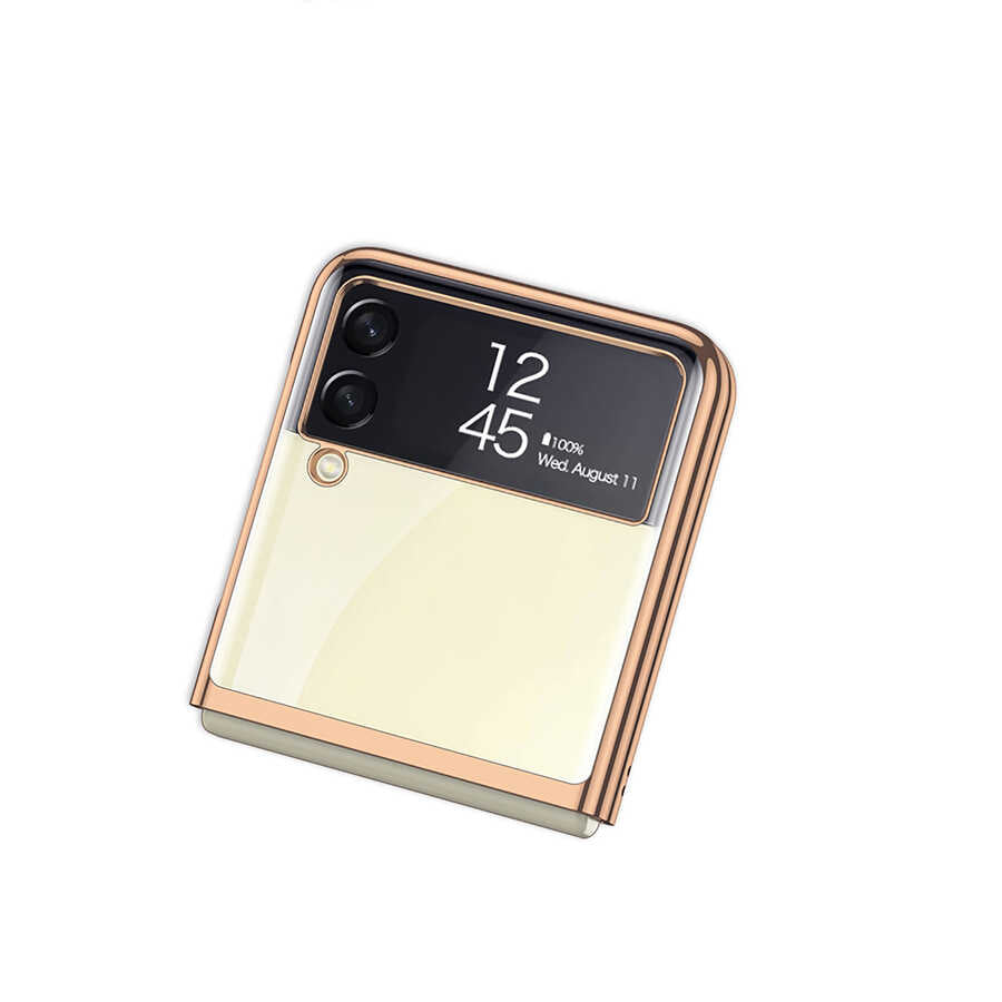 Galaxy Z Flip 3 Kılıf Zore Kıpta Kapak Mor