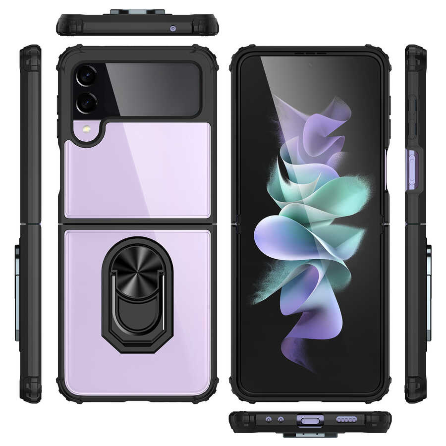 Galaxy Z Flip 3 Kılıf Zore Mola Kapak Siyah