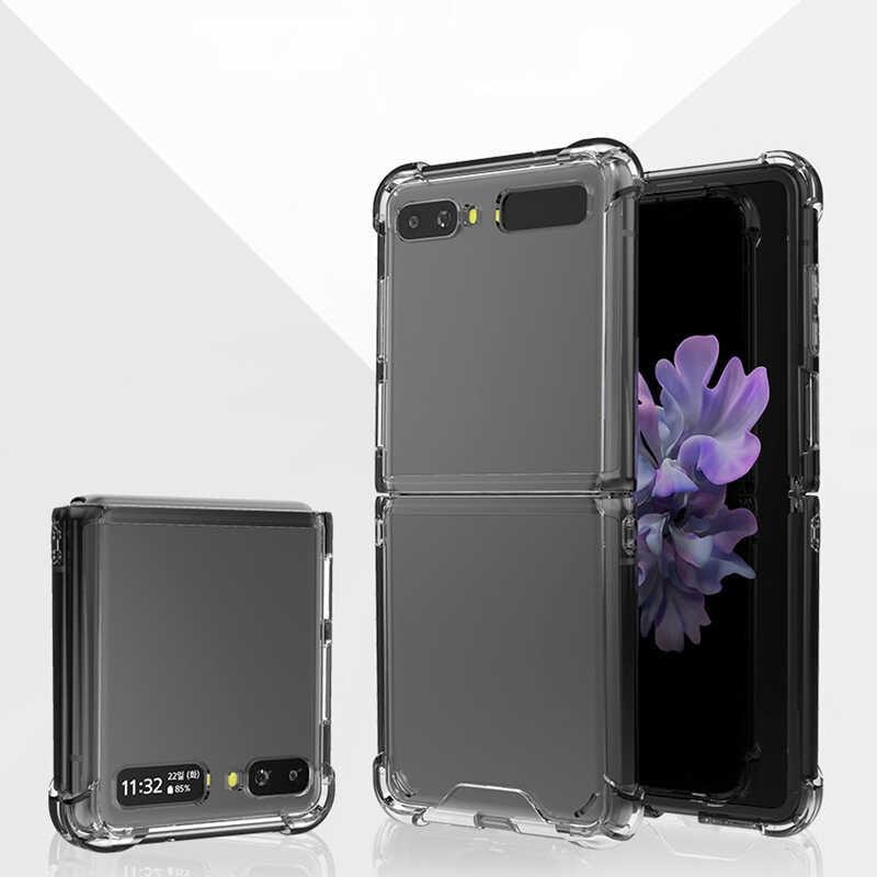 Galaxy Z Flip 3 Kılıf Zore Nitro Anti Shock Silikon Renksiz