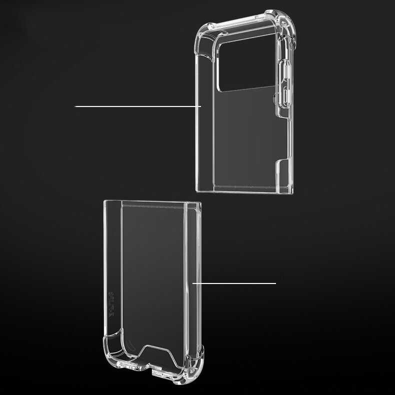 Galaxy Z Flip 3 Kılıf Zore Nitro Anti Shock Silikon Renksiz