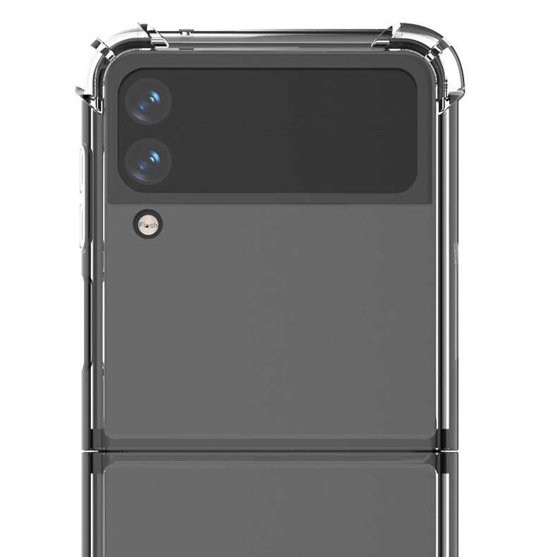 Galaxy Z Flip 3 Kılıf Zore Nitro Anti Shock Silikon Renksiz