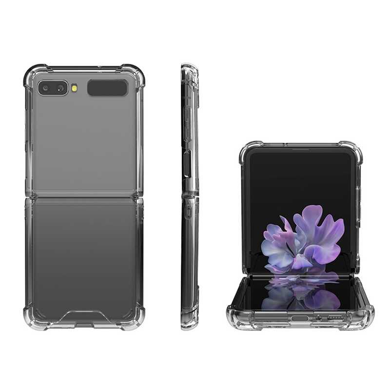 Galaxy Z Flip 3 Kılıf Zore Nitro Anti Shock Silikon Renksiz