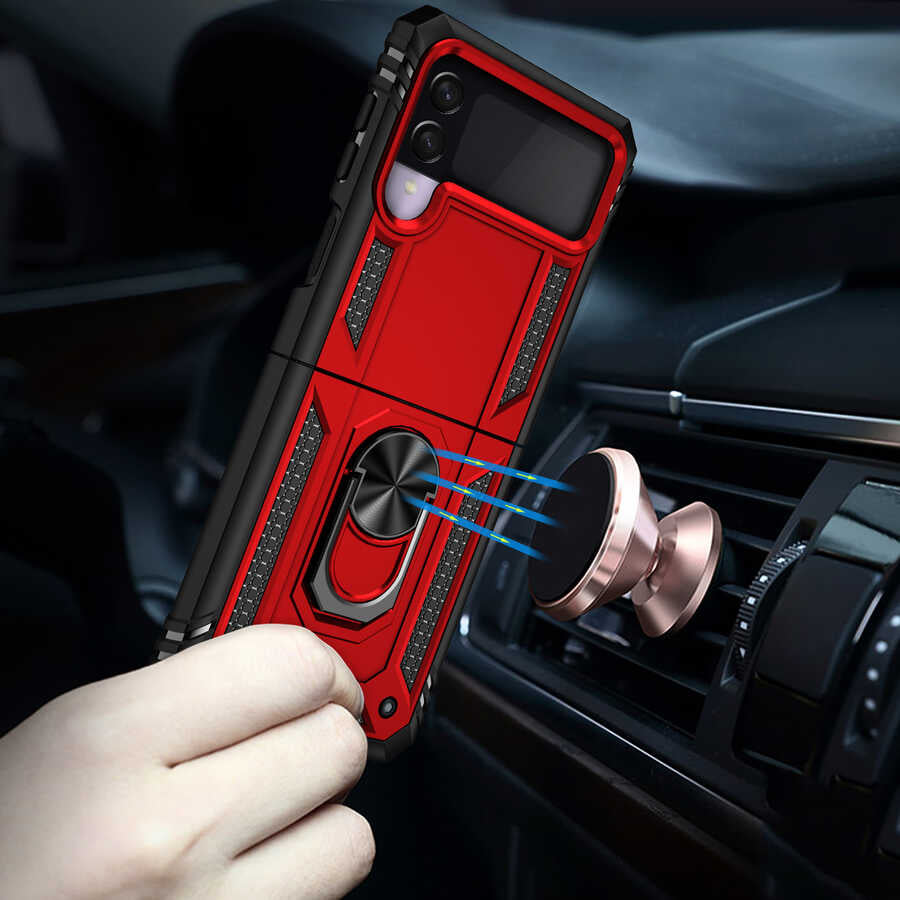 Galaxy Z Flip 3 Kılıf Zore Vega Kapak Gri