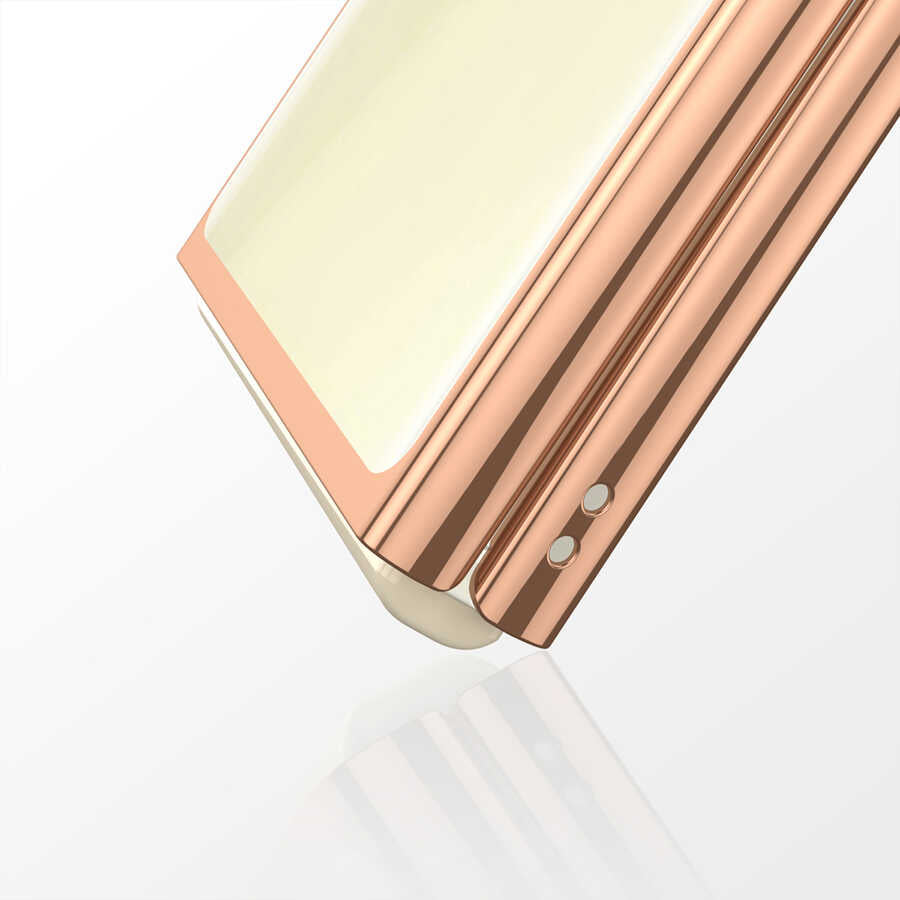 Galaxy Z Flip 4 Kılıf Zore Kıpta Lensli Kapak Mavi Açık