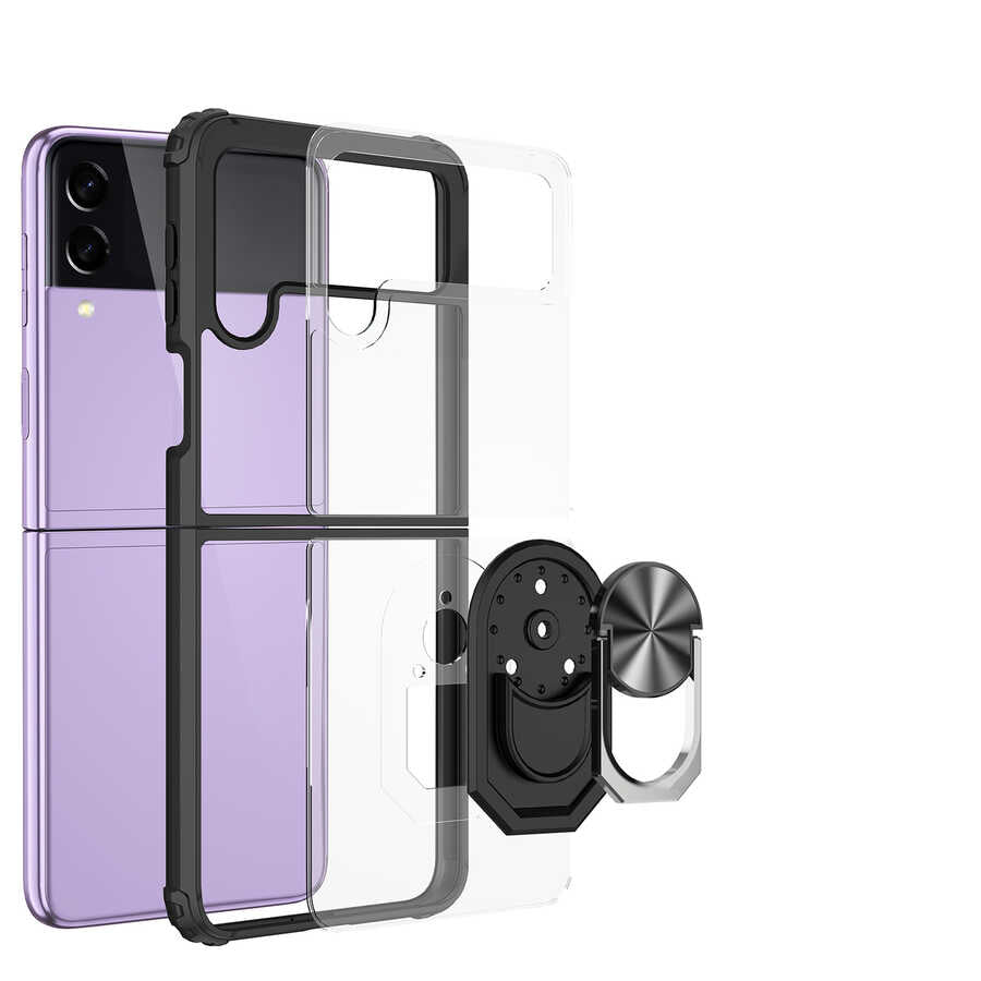 Galaxy Z Flip 4 Kılıf Zore Mola Kapak Siyah