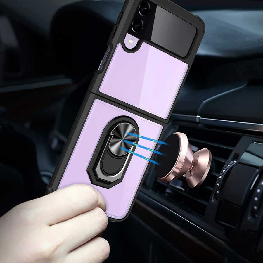 Galaxy Z Flip 4 Kılıf Zore Mola Kapak Siyah