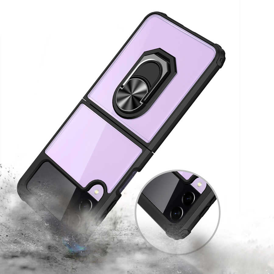 Galaxy Z Flip 4 Kılıf Zore Mola Kapak Siyah