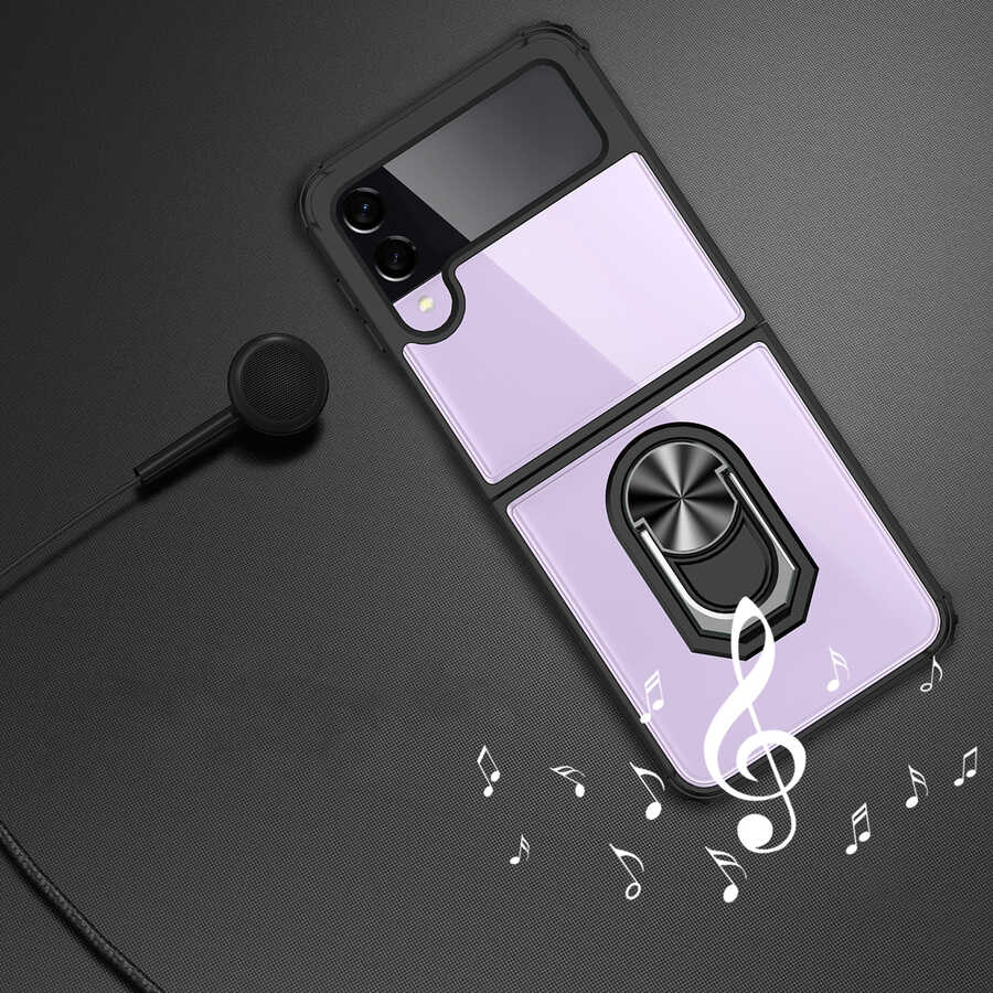 Galaxy Z Flip 4 Kılıf Zore Mola Kapak Siyah